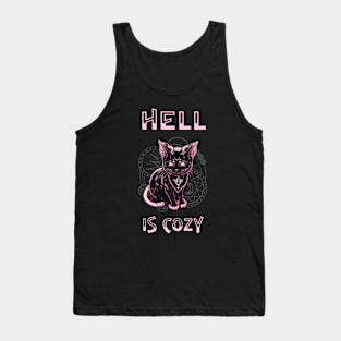 Hell Is Cozy Kitten Satan Goth Baphomet Tank Top